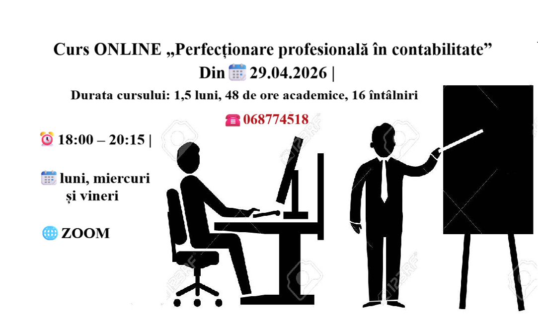 Curs ONLINE „Perfecționare profesională în contabilitate”