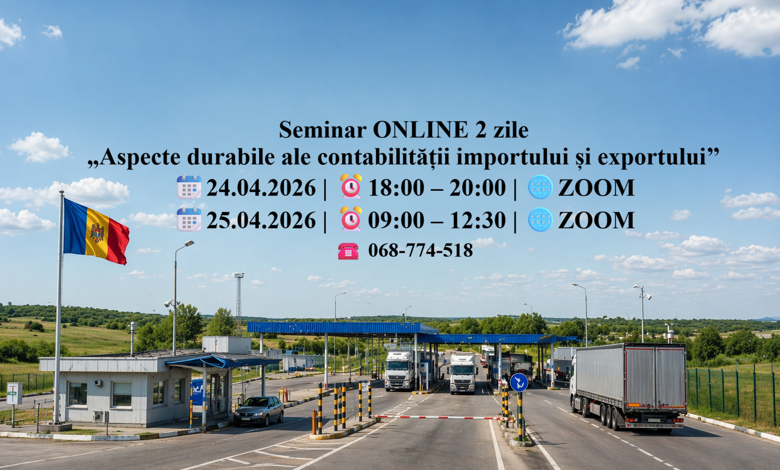 Seminar ONLINE 2 zile „Aspecte durabile ale contabilității importului și exportului’’