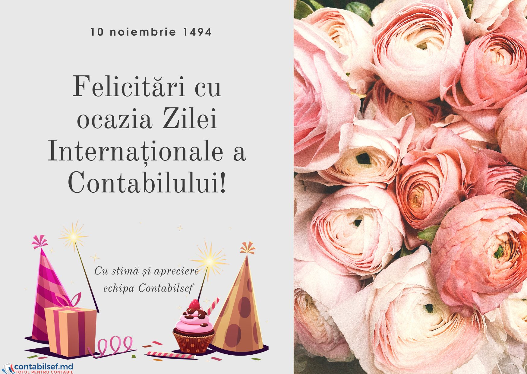 Felicitări cu ocazia Zilei internaţionale a contabilului!