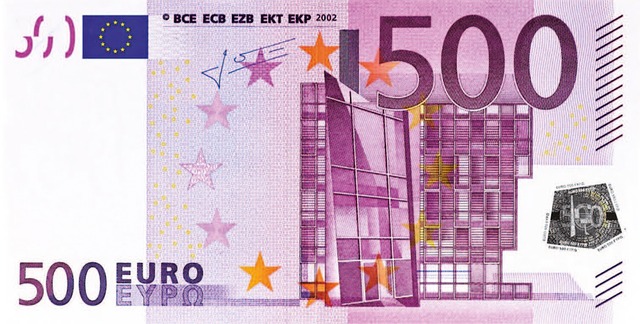 BCE opreste tiparirea bancnotei de 500 de euro, una dintre cele mai valoroase din lume
