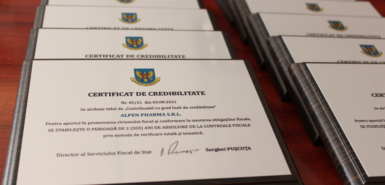 SFS apreciază înalt manifestarea transparenței și corectitudinii în activitatea contribuabililor