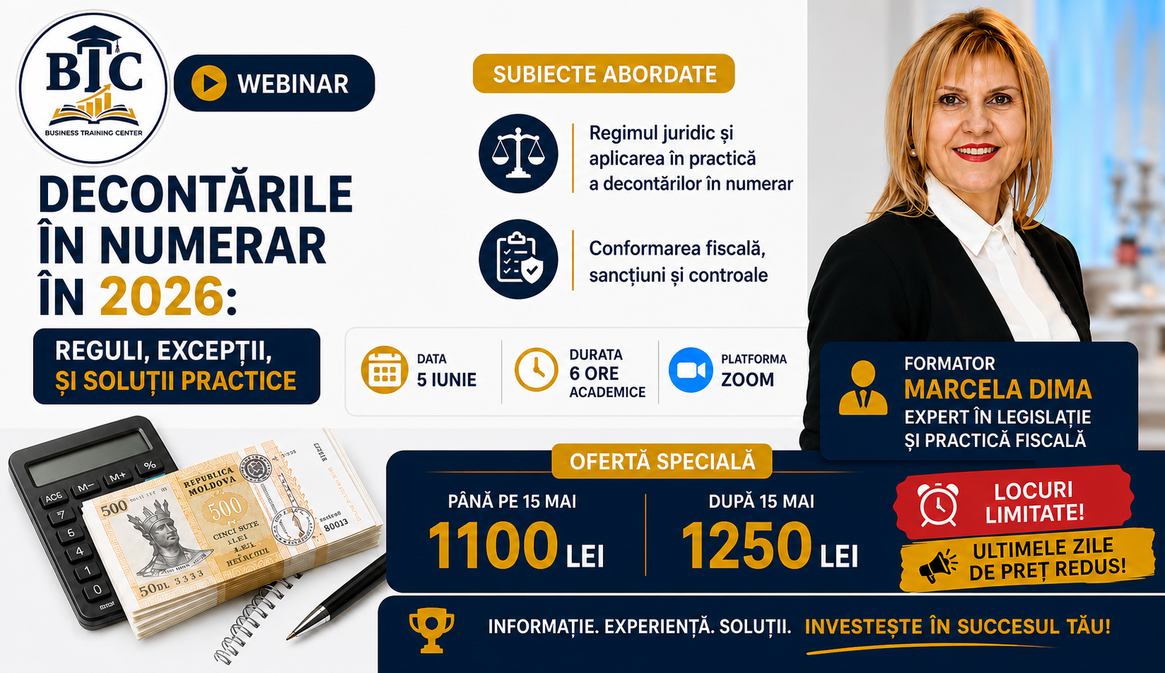„Decontările în numerar în 2026: reguli, excepții și soluții practice” 