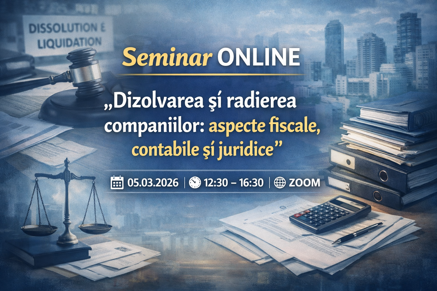 Seminar ONLINE „Dizolvarea și radierea companiilor: aspecte fiscale, contabile și juridice”