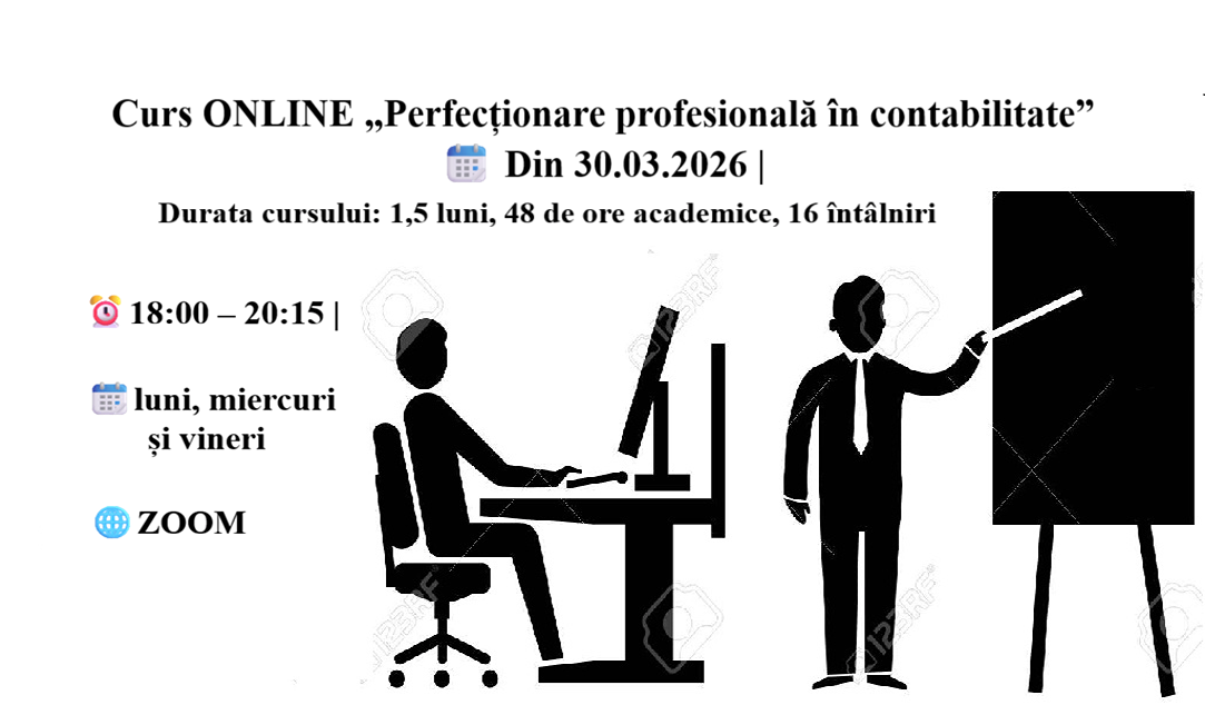 Curs ONLINE „Perfecționare profesională în contabilitate”