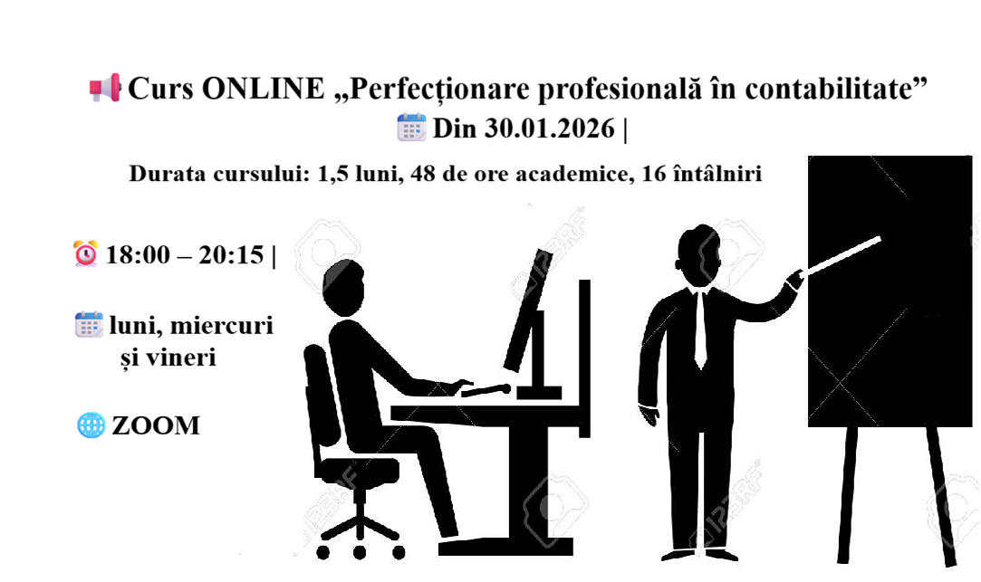 Curs ONLINE „Perfecționare profesională în contabilitate”
