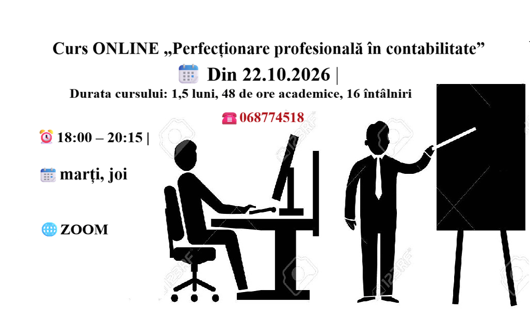 Curs ONLINE „Perfecționare profesională în contabilitate”